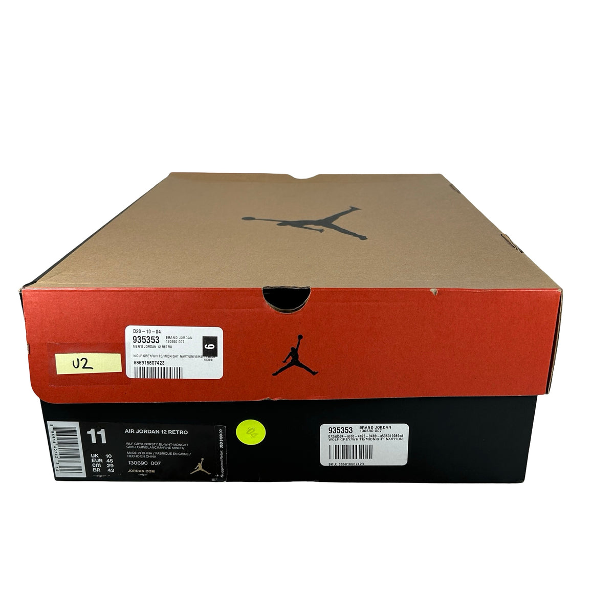 130690 007 Jordan 12 Retro Grey University Blue [USED] - 11 M (Used2)
