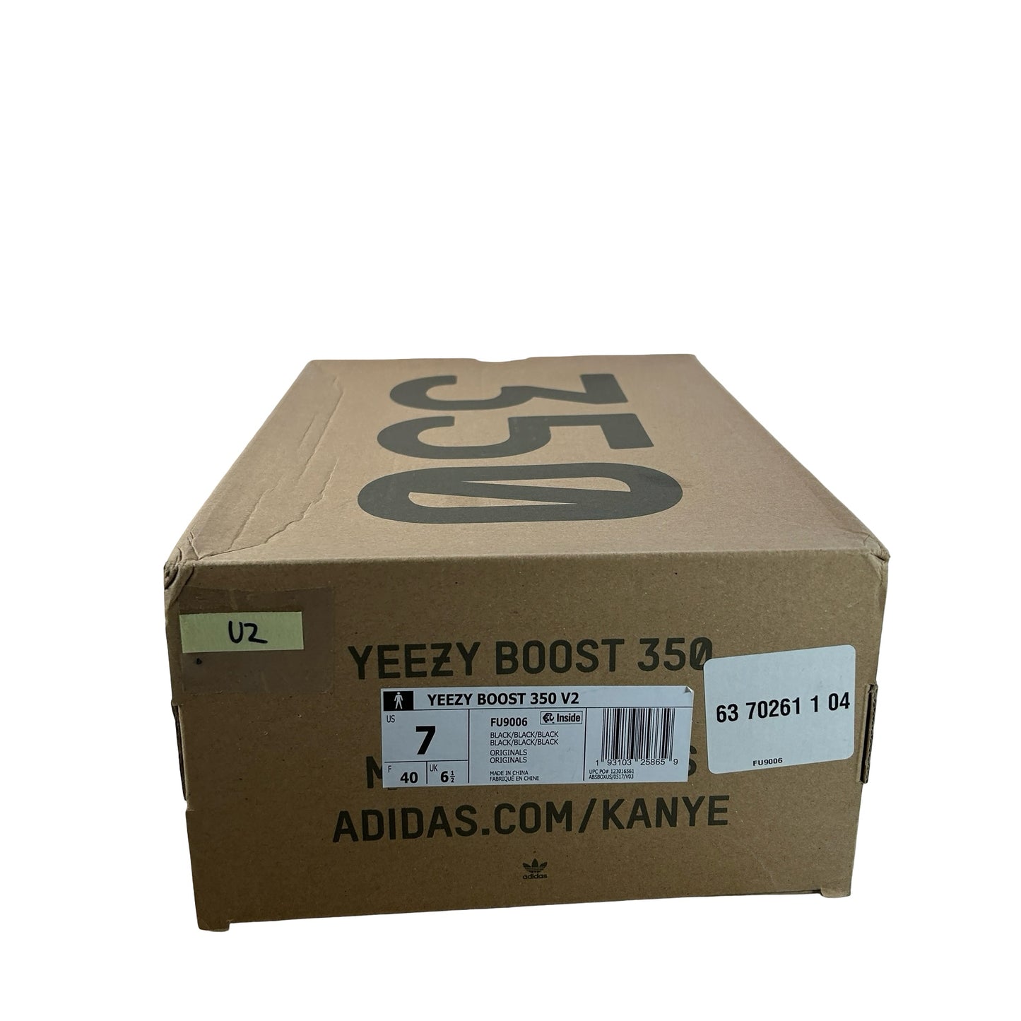 FU9006 adidas Yeezy Boost 350 V2 Black (Non-Reflective) [USED] - 7 M (Used2)
