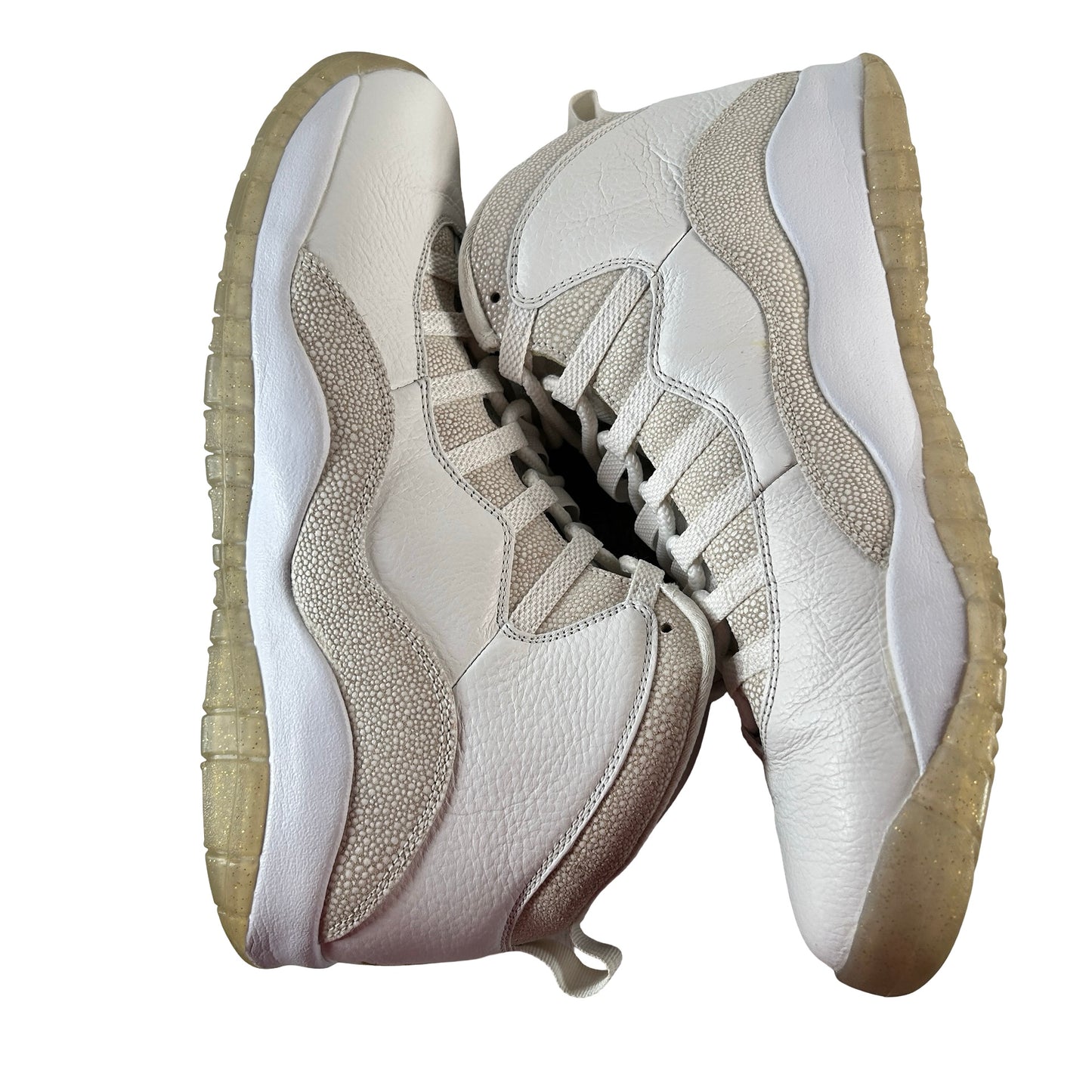 819955 100 Jordan 10 Retro Drake OVO White [USED] - 14 M (Used) (No Box)