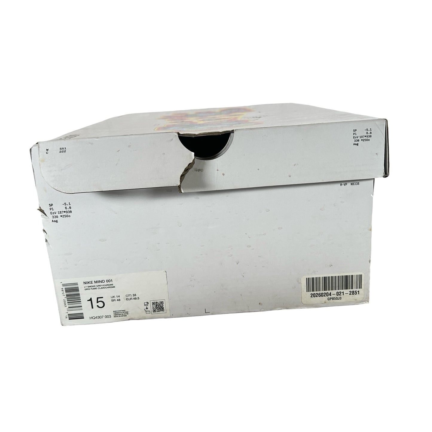 HQ4307 003 Nike Mind 001 Slide Light Smoke Grey [USED] - 15 M (Used)
