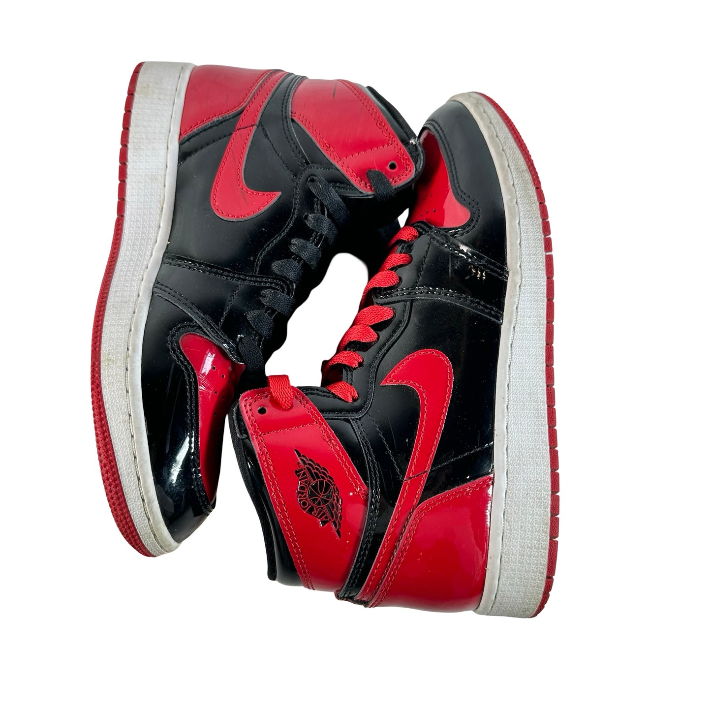 575441 063 Jordan 1 Retro High OG Patent Bred (GS) [USED] - 5.5 Y (Used) (No Box)