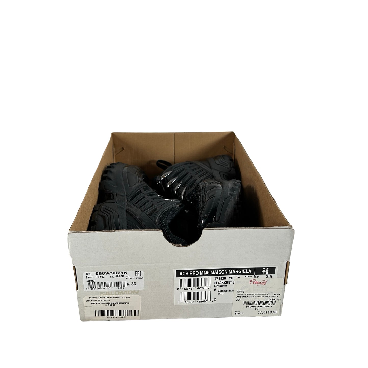 L4739280020 Salomon ACS Pro Advanced MM6 Maison Margiela Black [USED] - 4 M (Used) (No Lid)