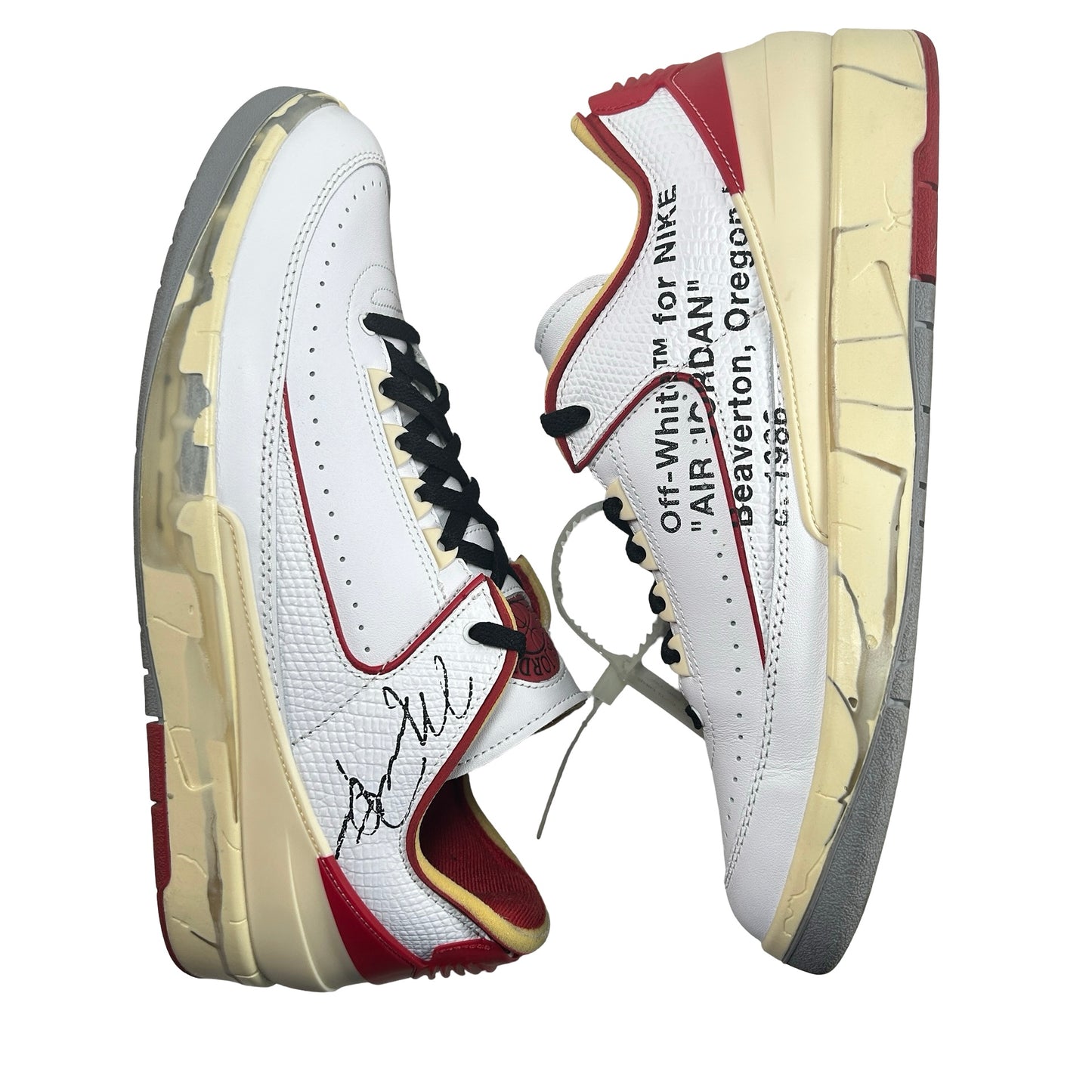 DJ4375 106 Jordan 2 Retro Low SP Off-White White Red [USED] - 11 M (Used)