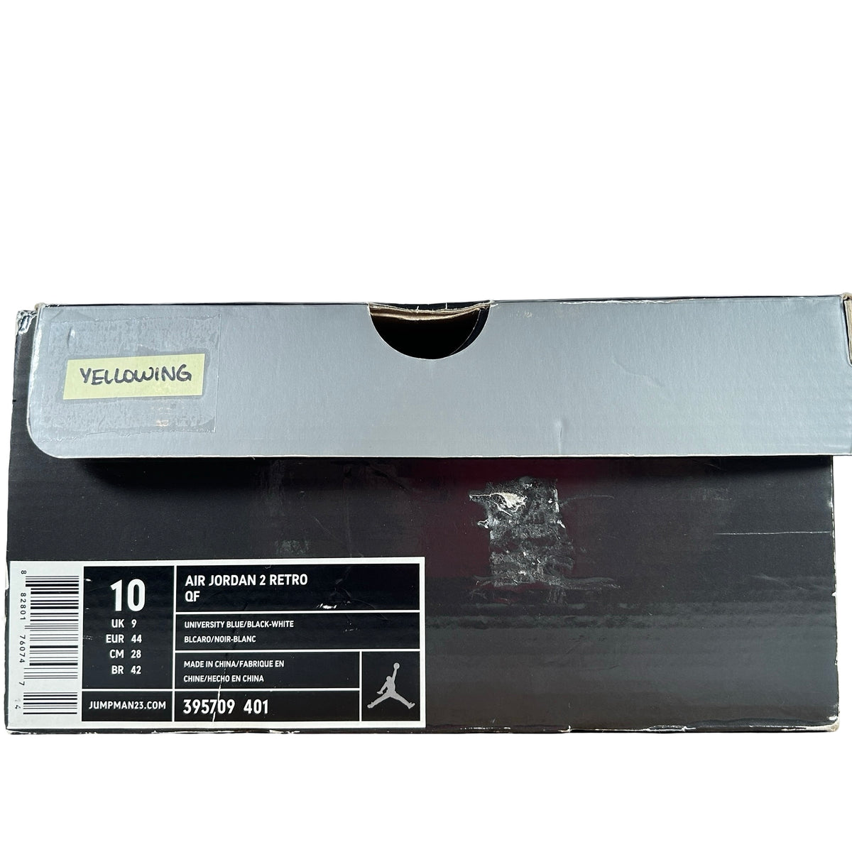 395709 401 Jordan 2 Retro QF Univ. Blue Black (2010) - 10 M (Yellowing)