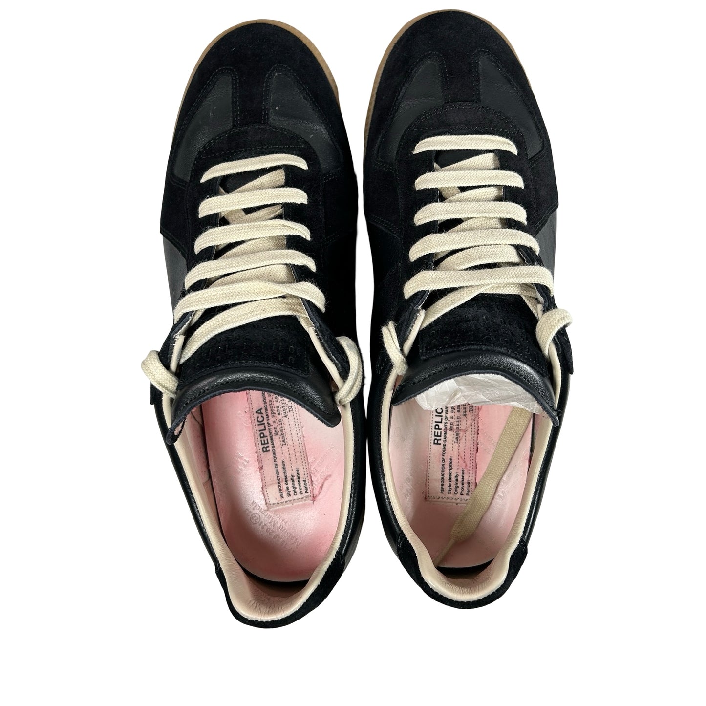Maison Margiela Men's Replica Leather Low-Top Black [USED] - 42 EU (Used)
