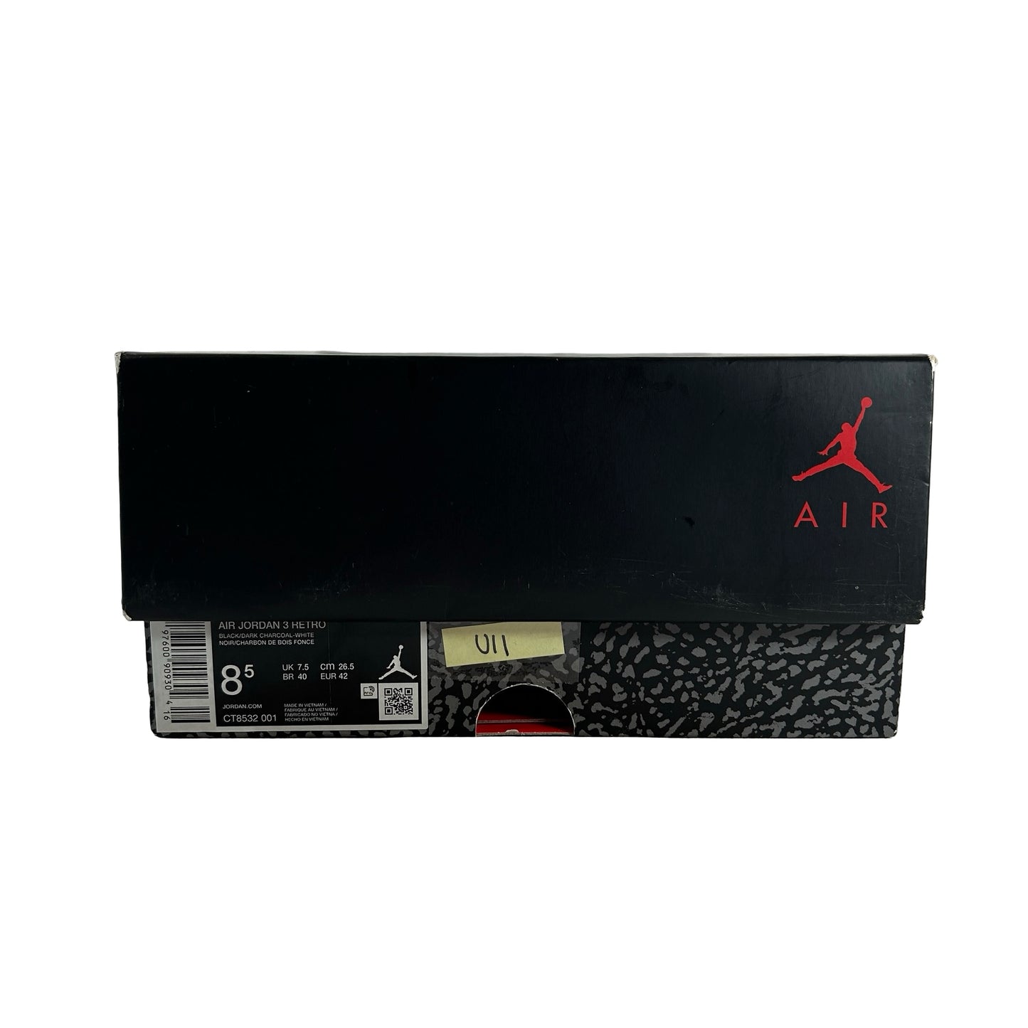 CT8532 001 Jordan 3 Retro Black Cat (2025) [USED] - 8.5 M (Used11)