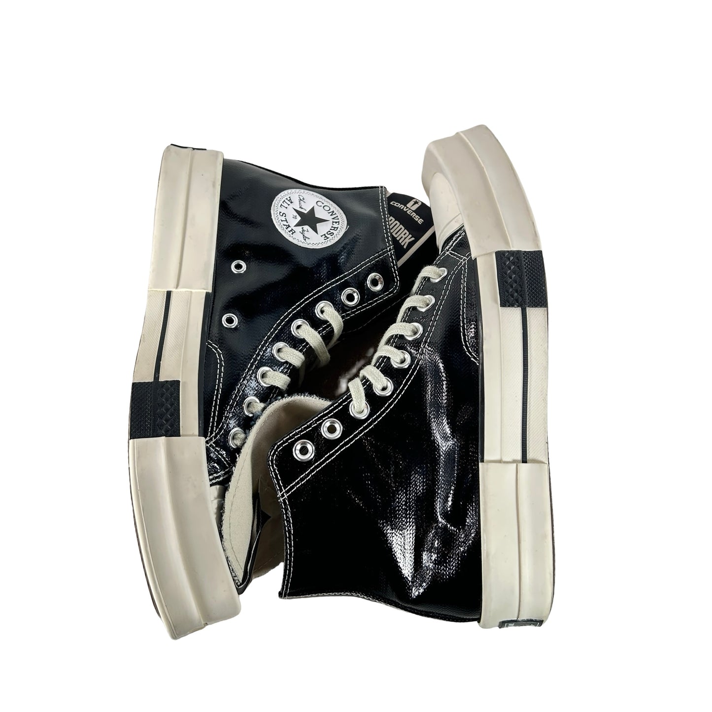 A01291C Converse TURBODRK All Star Hi Rick Owens DRKSHDW Black Lacquered [USED] - 7 M (Used)
