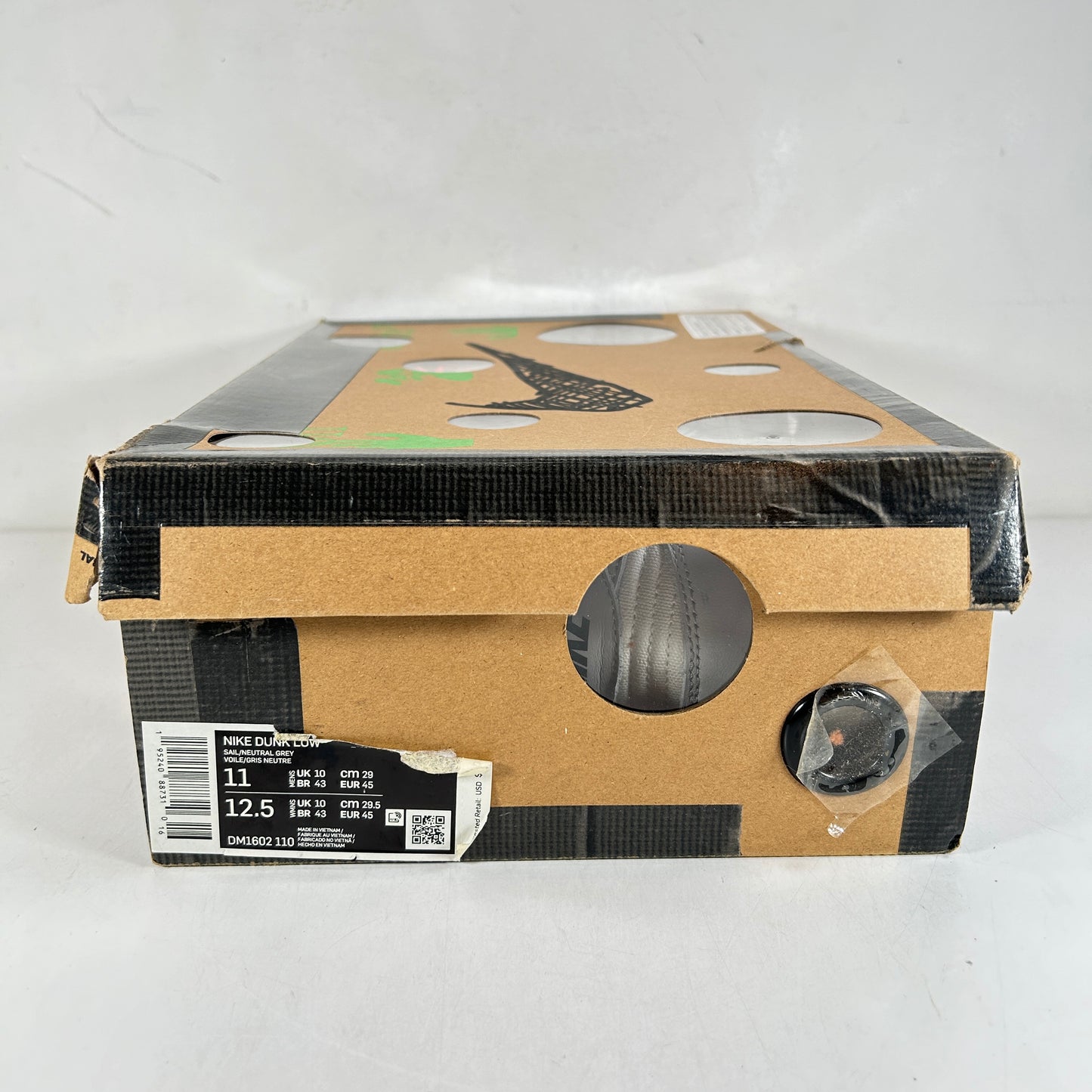 DM1602 110 Nike Dunk Low Off-White Lot 6 [USED] - 11 M (Used)
