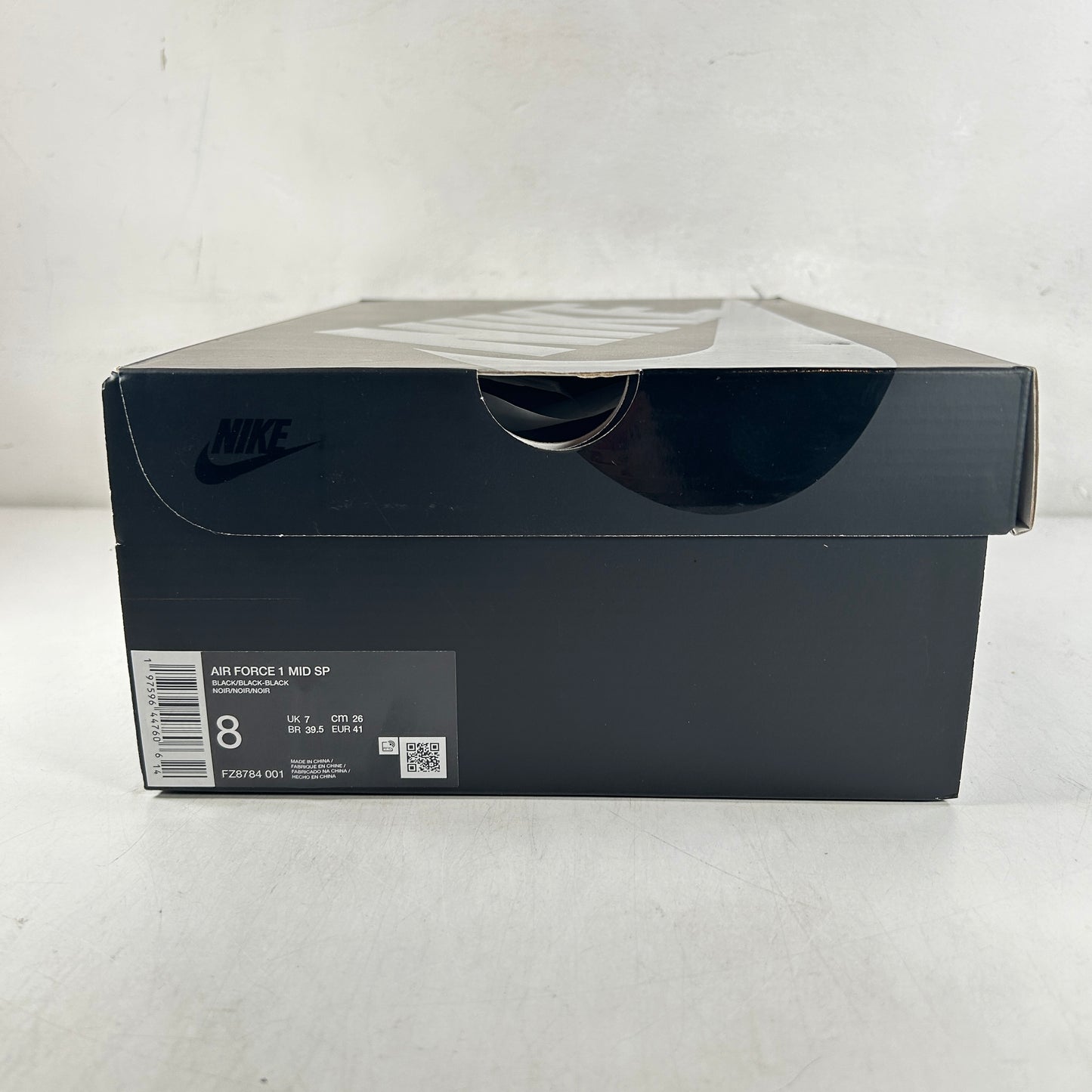 FZ8784 001 Nike Air Force 1 Mid Supreme Black [USED] - 8 M (Used)