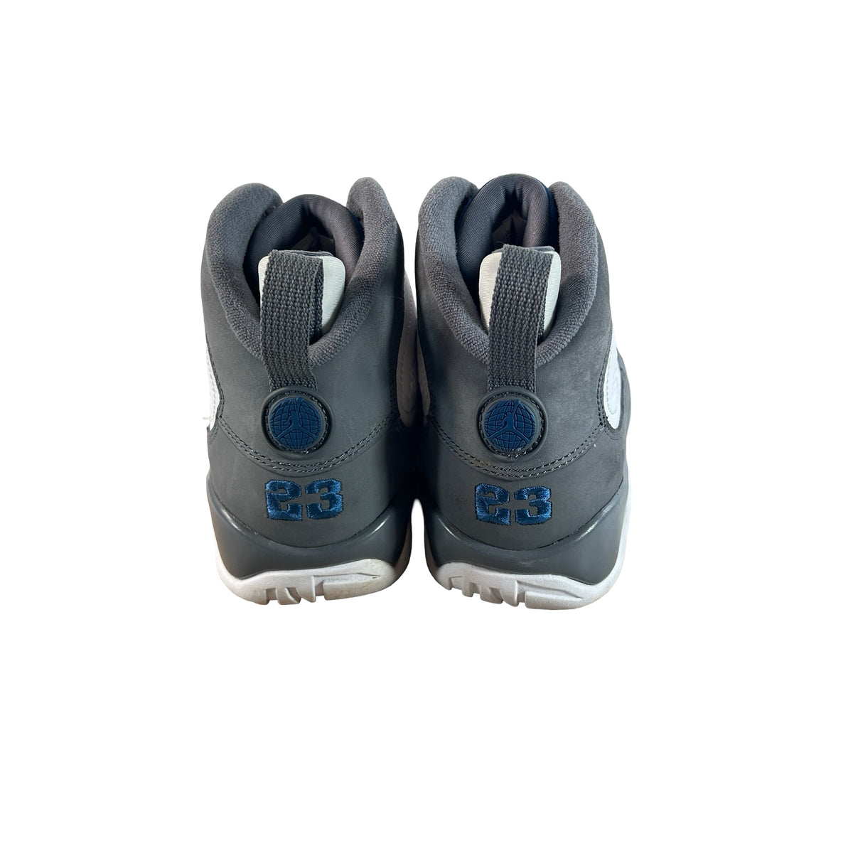 HV4574 100 Jordan 9 Retro Flint Grey French Blue (2026) (GS) [USED] - 7 Y (Used)