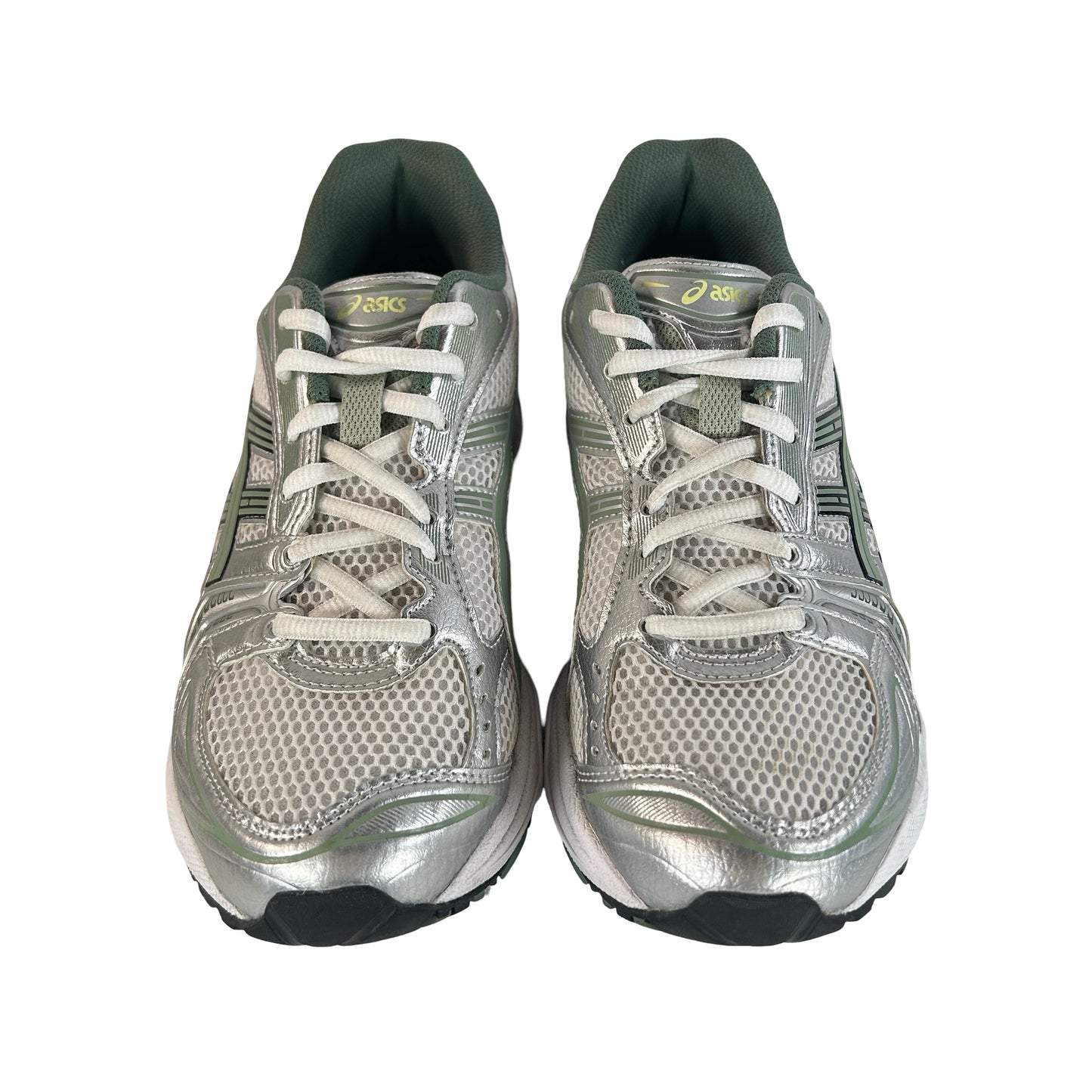 1201A019 107 ASICS Gel-Kayano 14 White Pure Silver Slate Grey Sage [USED] - 8.5 M (Used) (No Box)