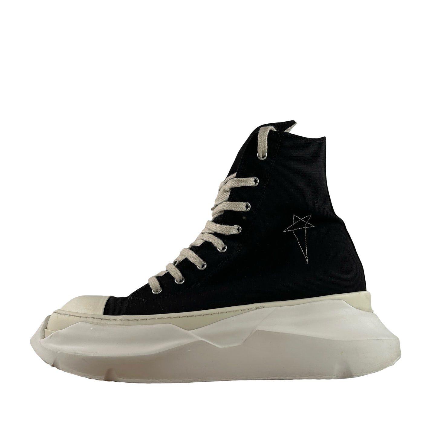DU01D1840 CBEM9 9811 Rick Owens Lido DRKSHDW Pentagram Abstract High 'Black Milk' [USED] - 45 EU / 12 M (Used)