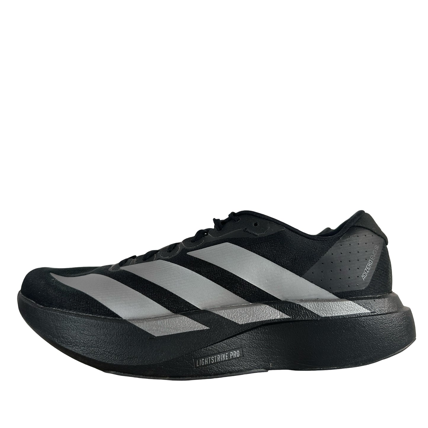 JP7147 adidas Adizero Evo SL Core Black Iron Metallic (Women's) [USED] - 9.5 W (Used) (No Box)