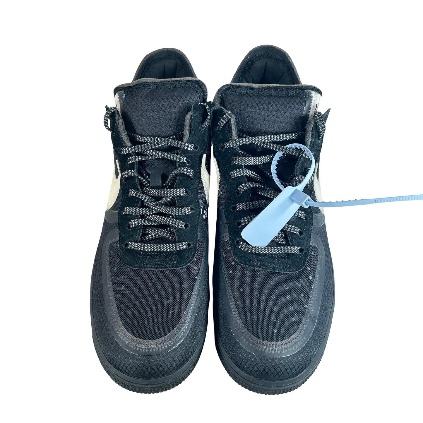 AO4606 001 Nike Air Force 1 Low Off-White Black White - 13 M (Swooshes Slightly Yellowing) (Damaged Box)