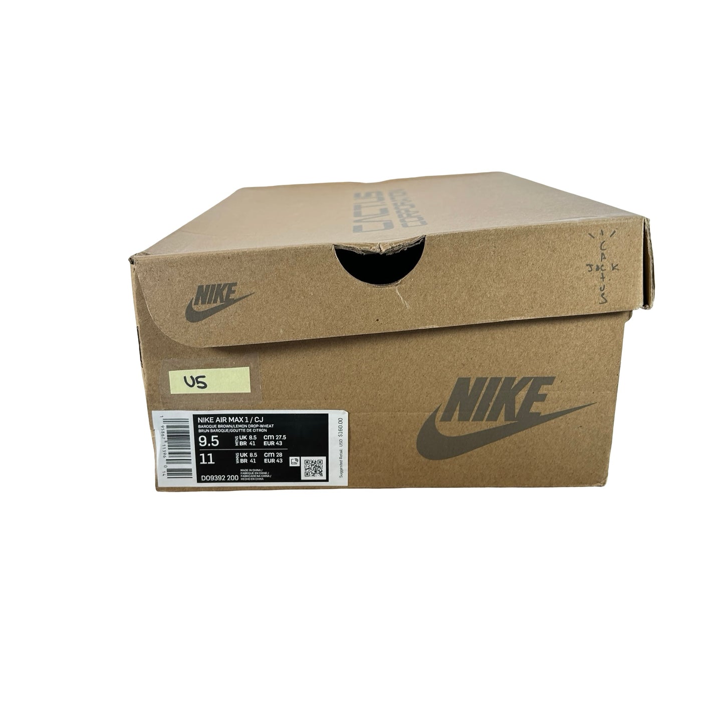DO9392 200 Nike Air Max 1 Travis Scott Cactus Jack Baroque Brown [USED] - 9.5 M (Used5)