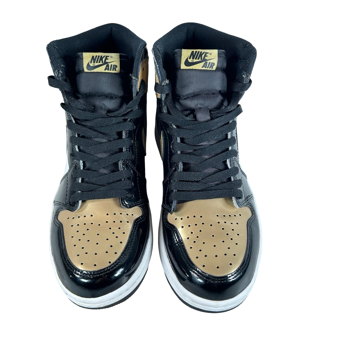 861428 007 Jordan 1 Retro High NRG Patent Gold Toe [USED] - 9.5 M (Used) (No Box)