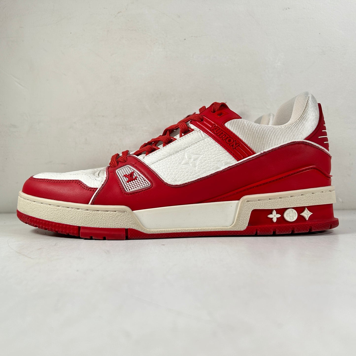 1A8PK6 / 1A8PJY Louis Vuitton Trainer Red White [USED] - LV 7 (Used) (No Box)