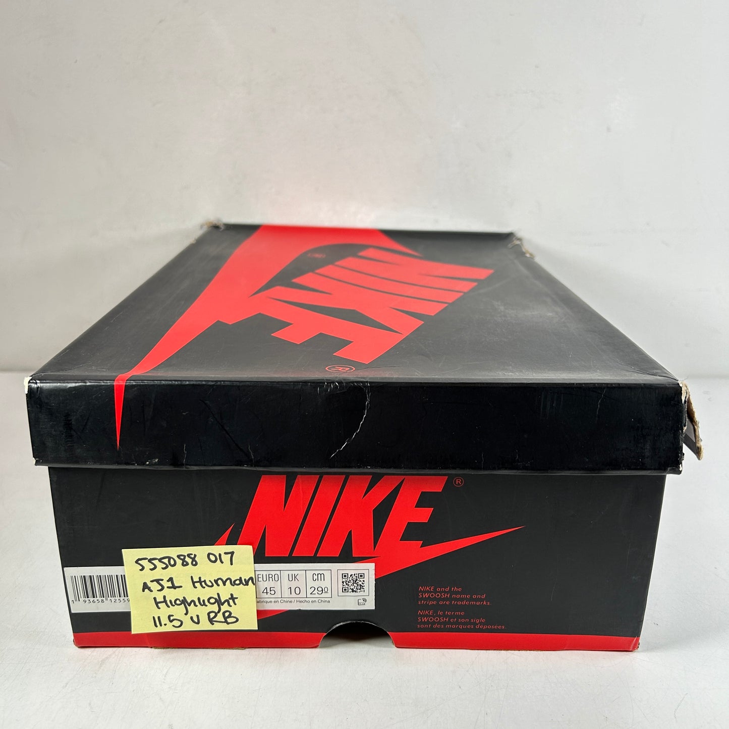 555088 017 Jordan 1 Retro Human Highlight [USED]- 11.5 (Used) (Replace Box)