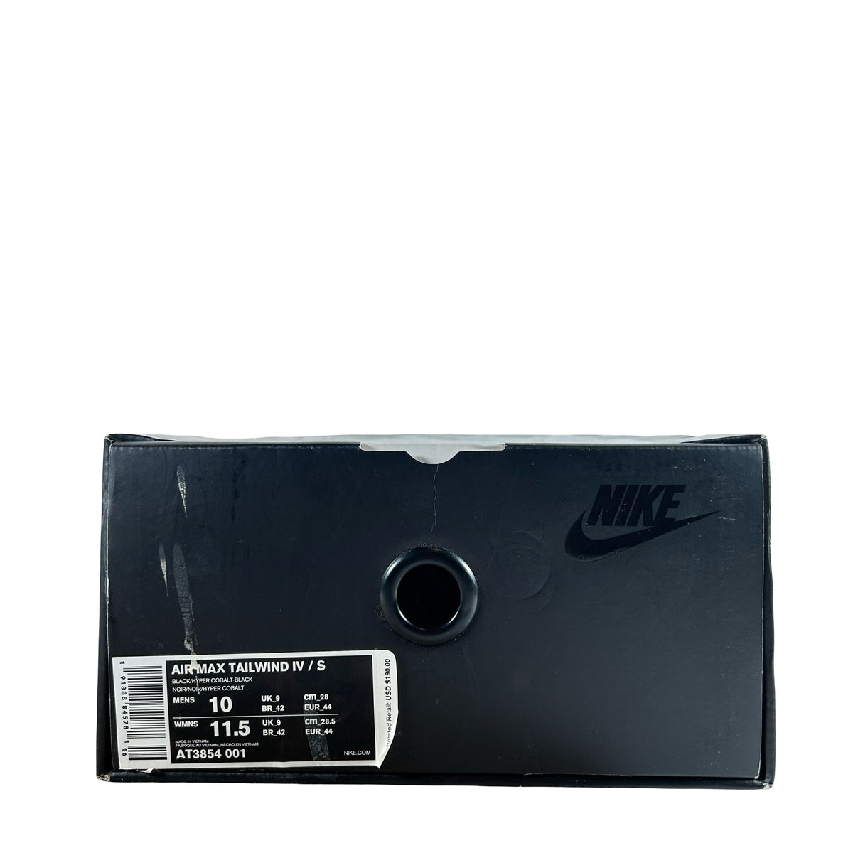 AT3854 001 Nike Air Max Tailwind 4 Supreme Black [USED] - 10 M (Used)