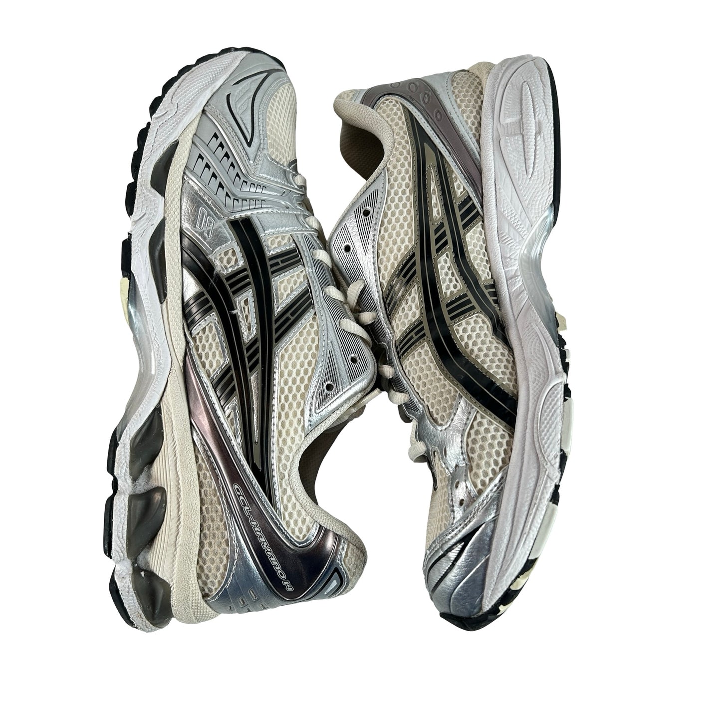 1201A019 108 ASICS Gel-Kayano 14 Cream Black Metallic Plum [USED] - 10 M (Used2)