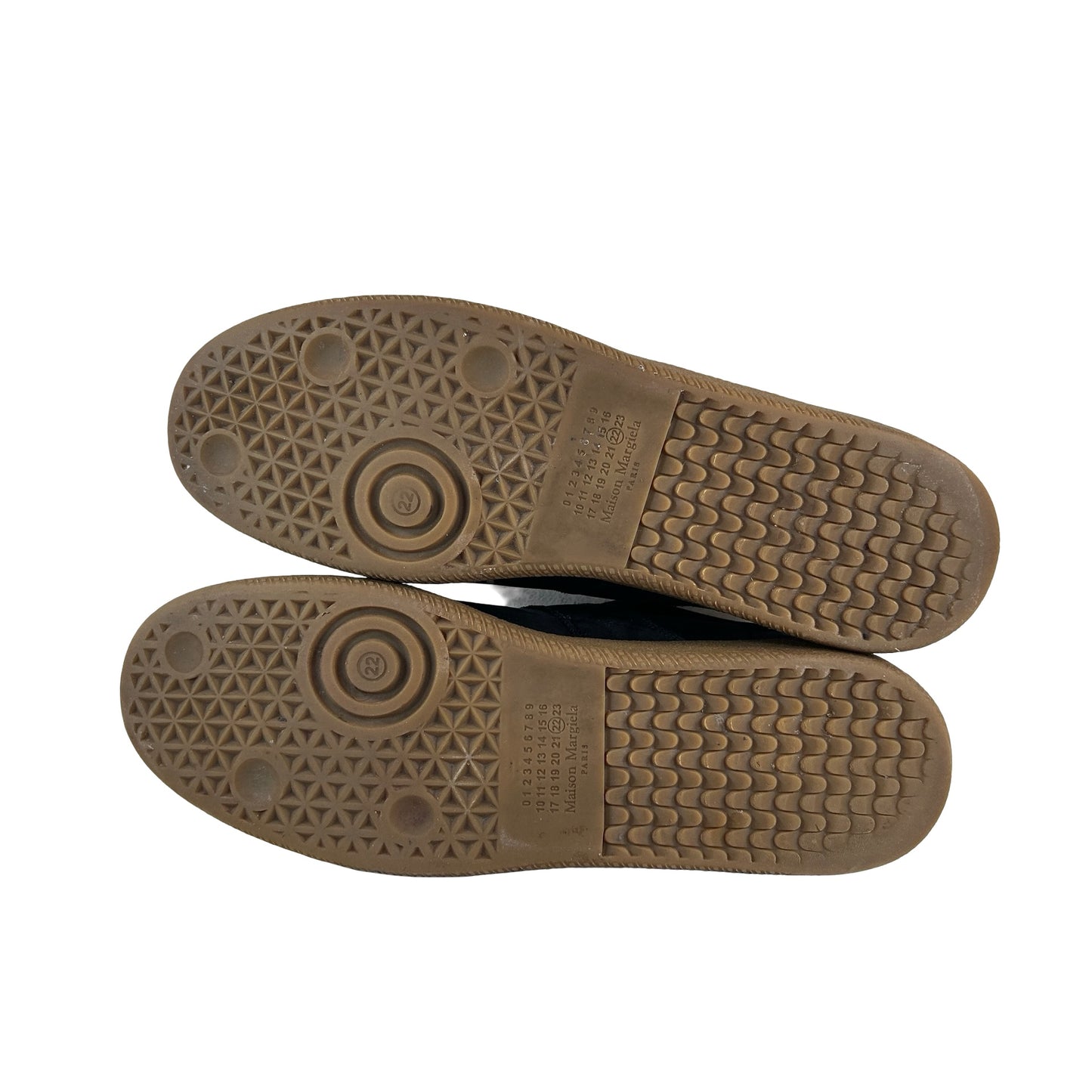 S57WS0240P1892963 Maison Margiela Paint Replica German Army Trainer (GAT) Black [USED] - 44 EU (Used)