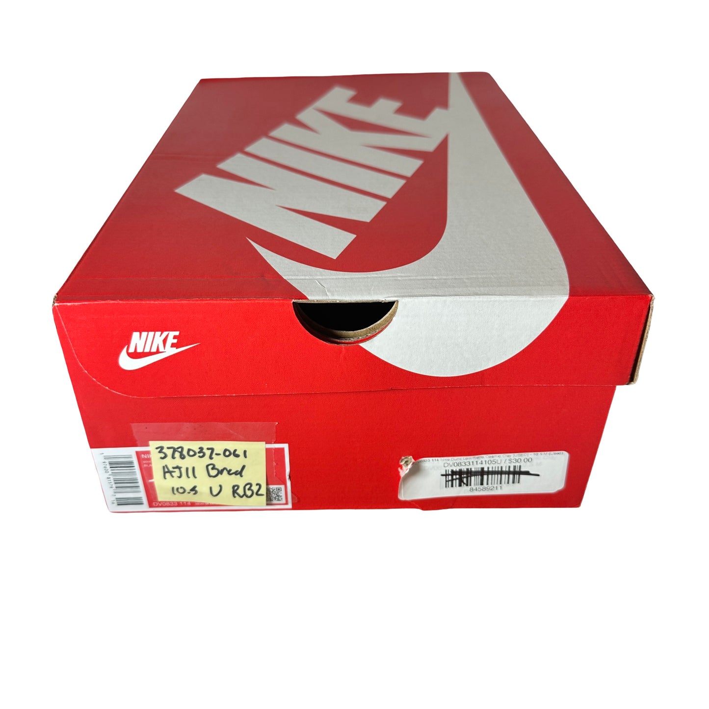 378037 061 Jordan 11 Retro Playoffs Bred (2019) [USED] - 10.5 M (Used2) (Replace Box2) (Replacement Insoles)