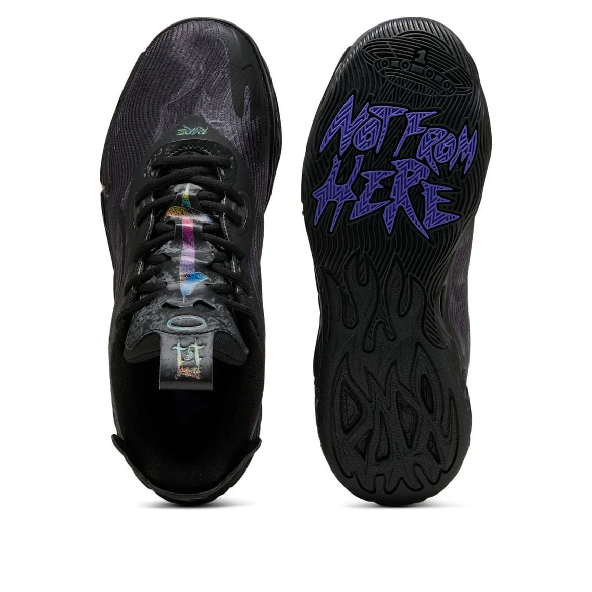 312174 01 Puma LaMelo Ball MB.04 Lo Team Black Dark Amethyst