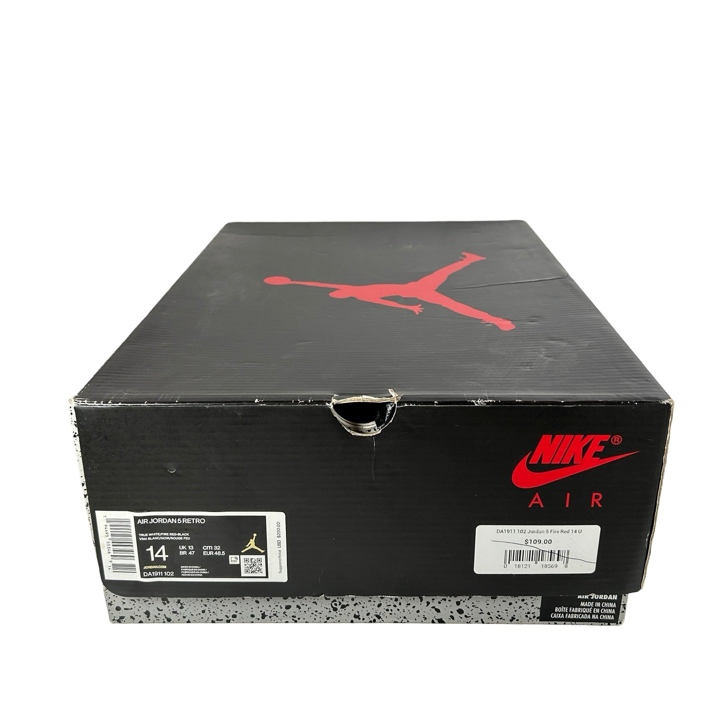 DA1911 102 Jordan 5 Fire Red [USED] - 14 M (Used)