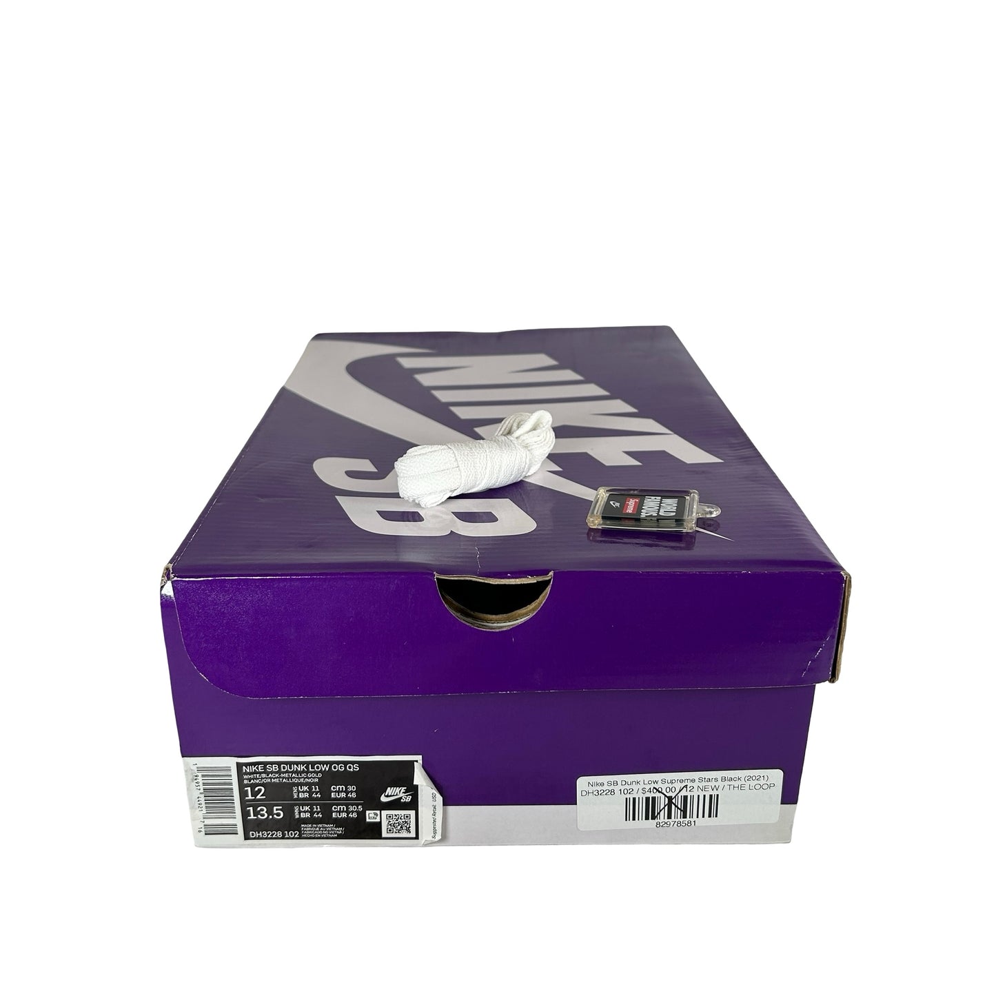 DH3228 102 Dunk SB Low Supreme Black [USED] - 12 M (Used)