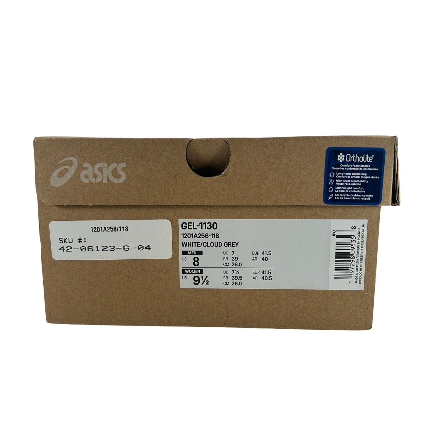 1201A256 118 ASICS Gel-1130 White Cloud Grey [USED] - 8 M (Used)
