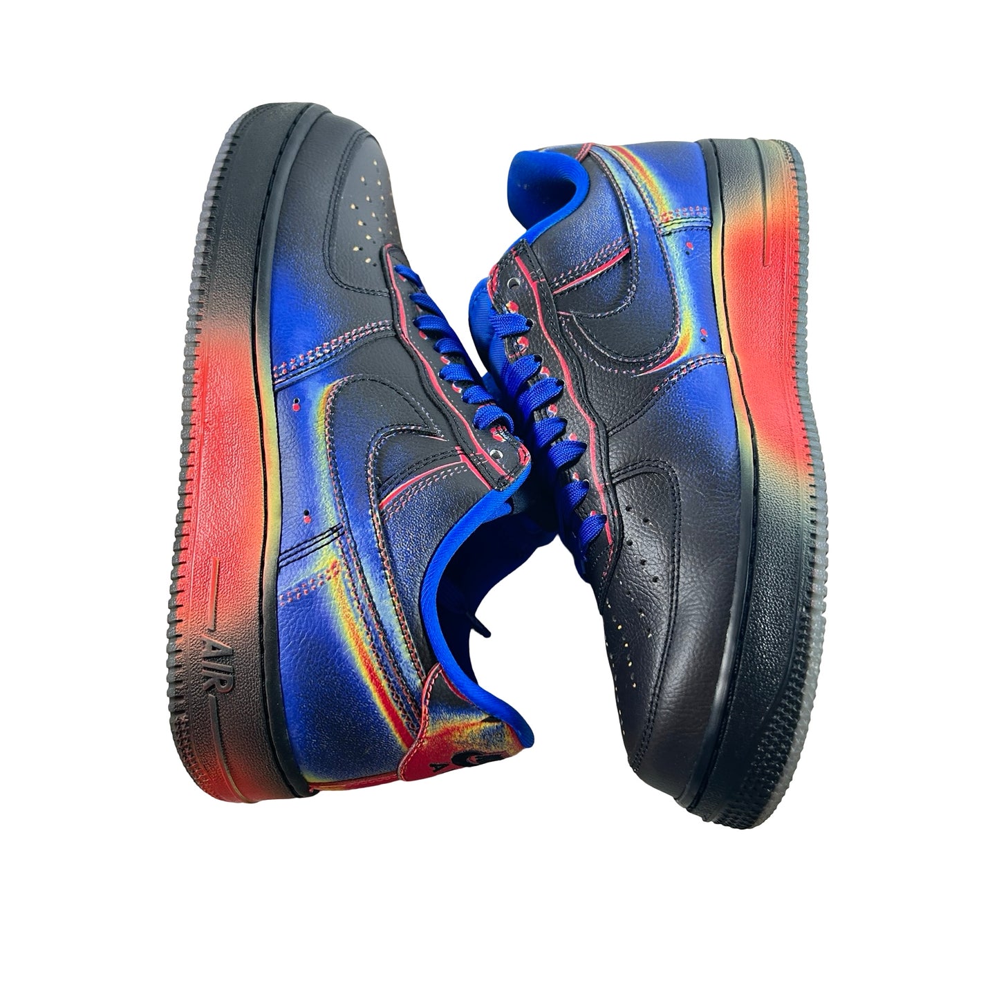 IB6834 001 Nike Air Force 1 Low Retro Heat Map Black Racer Blue [USED] - 9 M (Used)