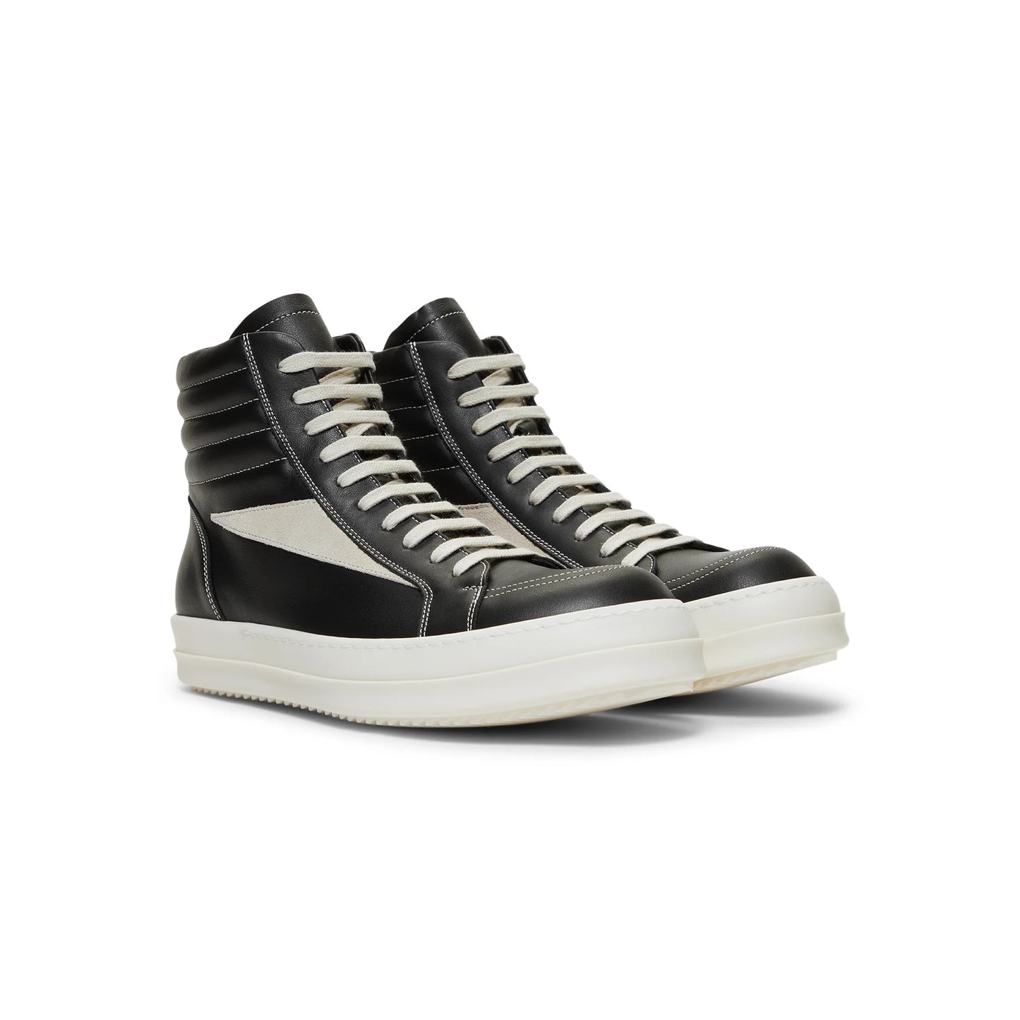 RU01E5896 LCOLVS Rick Owens High Vintage Sneakers Black Milk