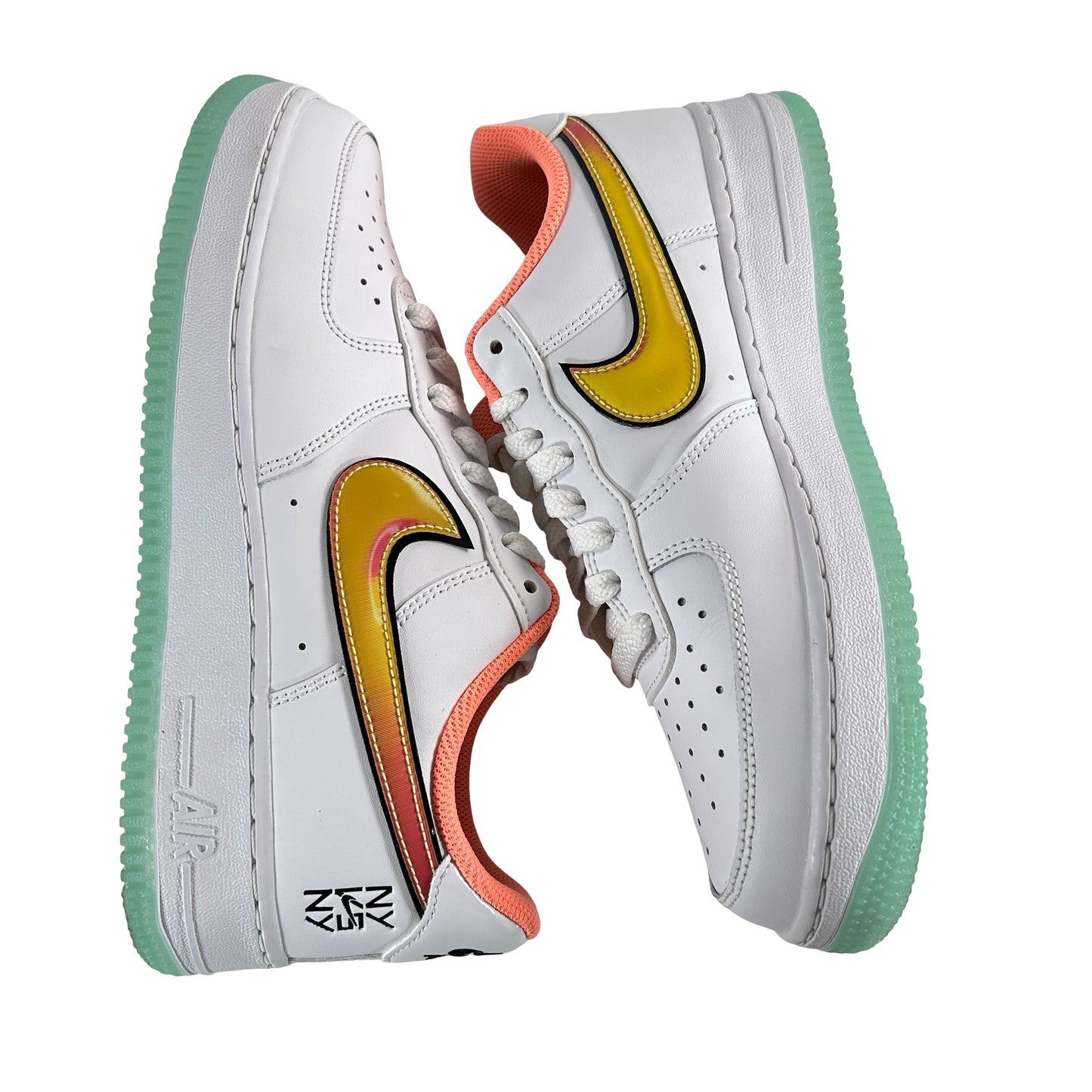 IH4962 100 Nike Air Force 1 Low NY vs. NY White Crimson Pulse [USED] - 8.5 M (Used) (No Box)