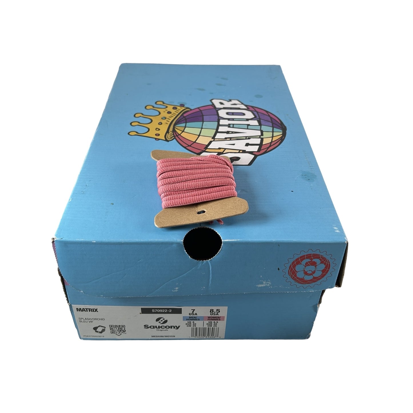 S70922 2 Saucony Matrix Jae Tips No Shoes In The House Blue Pink [USED] - 7 M (Used)