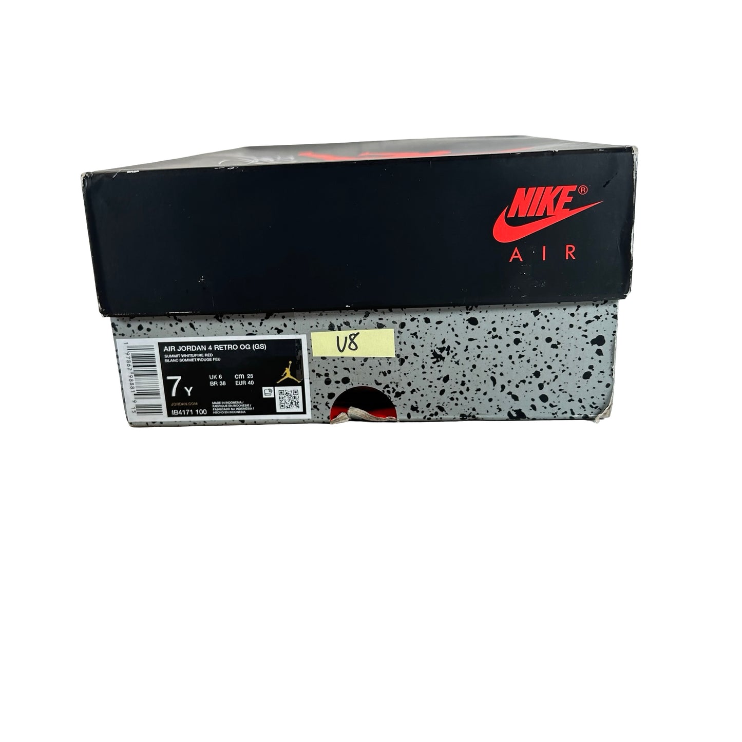 IB4171 100 Jordan 4 Retro White Cement (2025) (GS) [USED] - 7 Y (Used8)