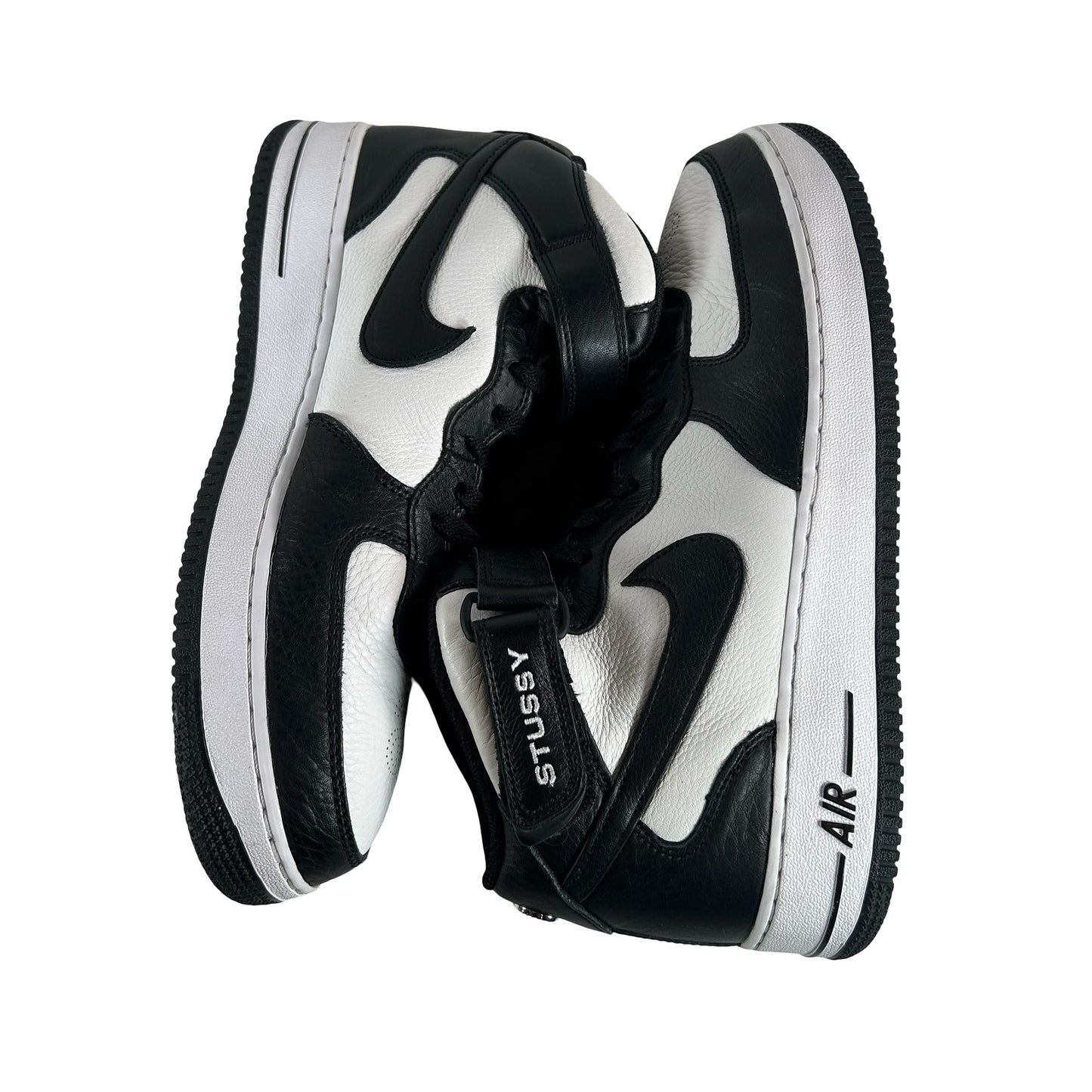 DJ7840 002 Nike Air Force 1 Mid Stussy Grey Black [USED] - 11 M (Used)