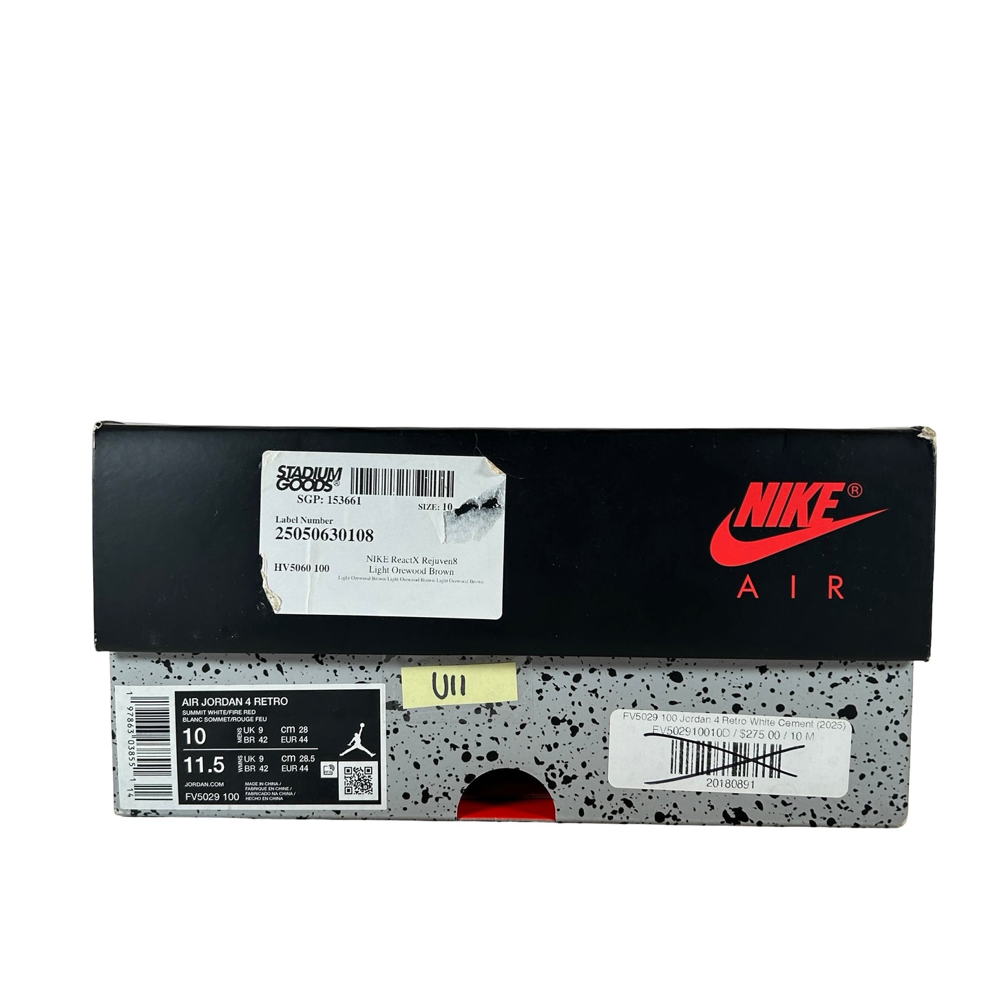 FV5029 100 Jordan 4 Retro White Cement (2025) [USED] - 10 M (Used11)