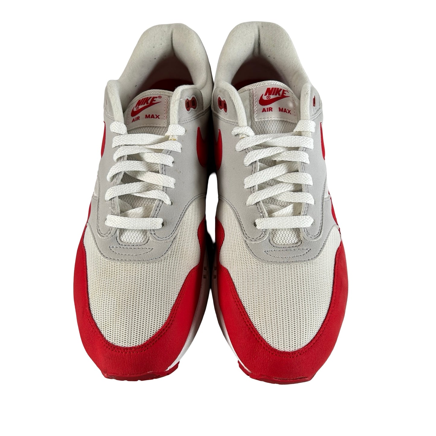 908375 103 Nike Air Max 1 Anniversary Red (2017/2018 Restock Pair) [USED] - 11.5 M (Used) (No Box)