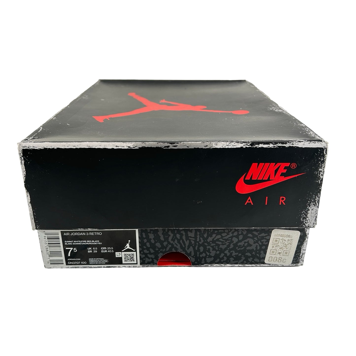 DN3707 100 Jordan 3 Retro White Cement Reimagined [USED] - 7.5 M (Used)