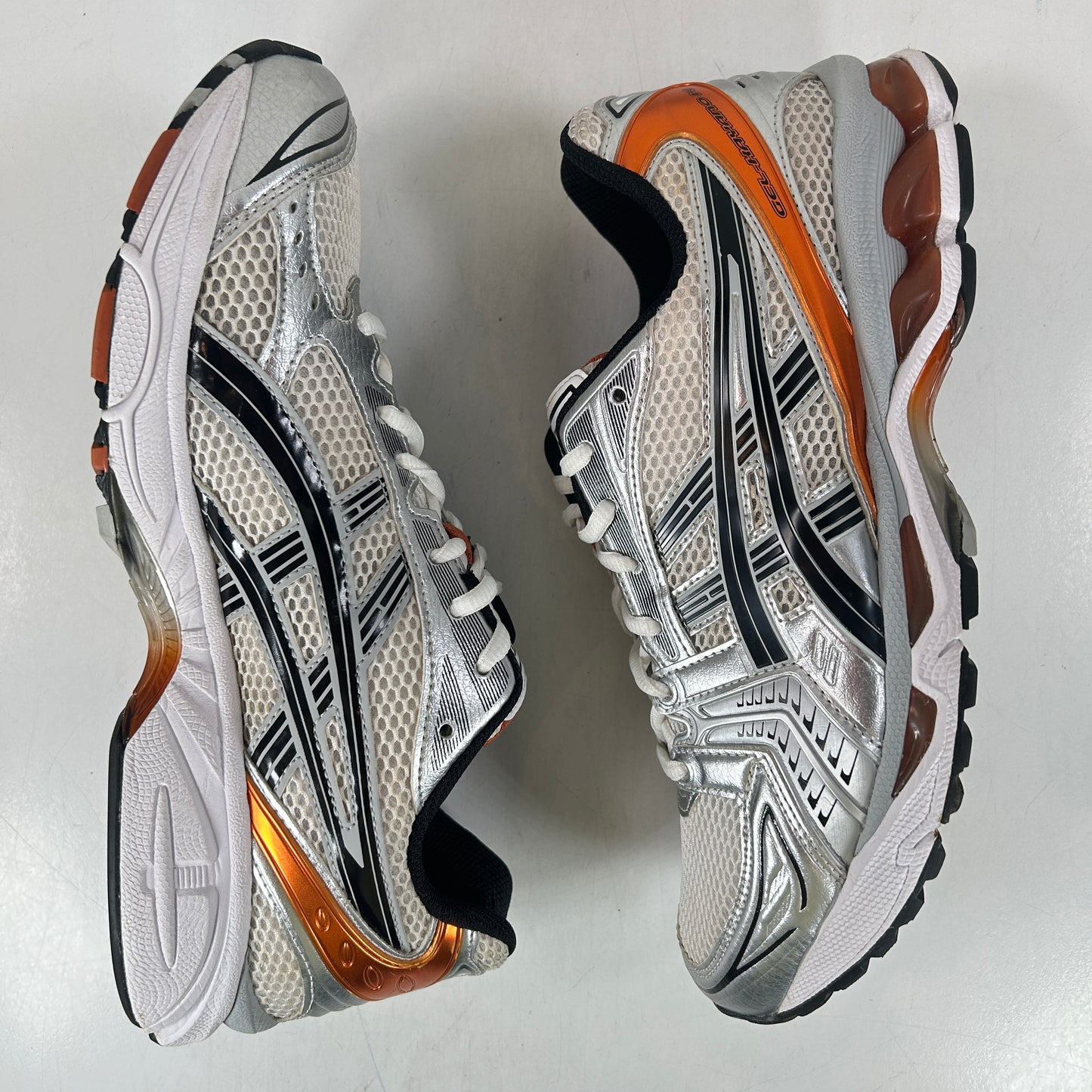 1201A019 109 ASICS Gel-Kayano 14 White Piquant Orange [USED] - 10 M (Used2)