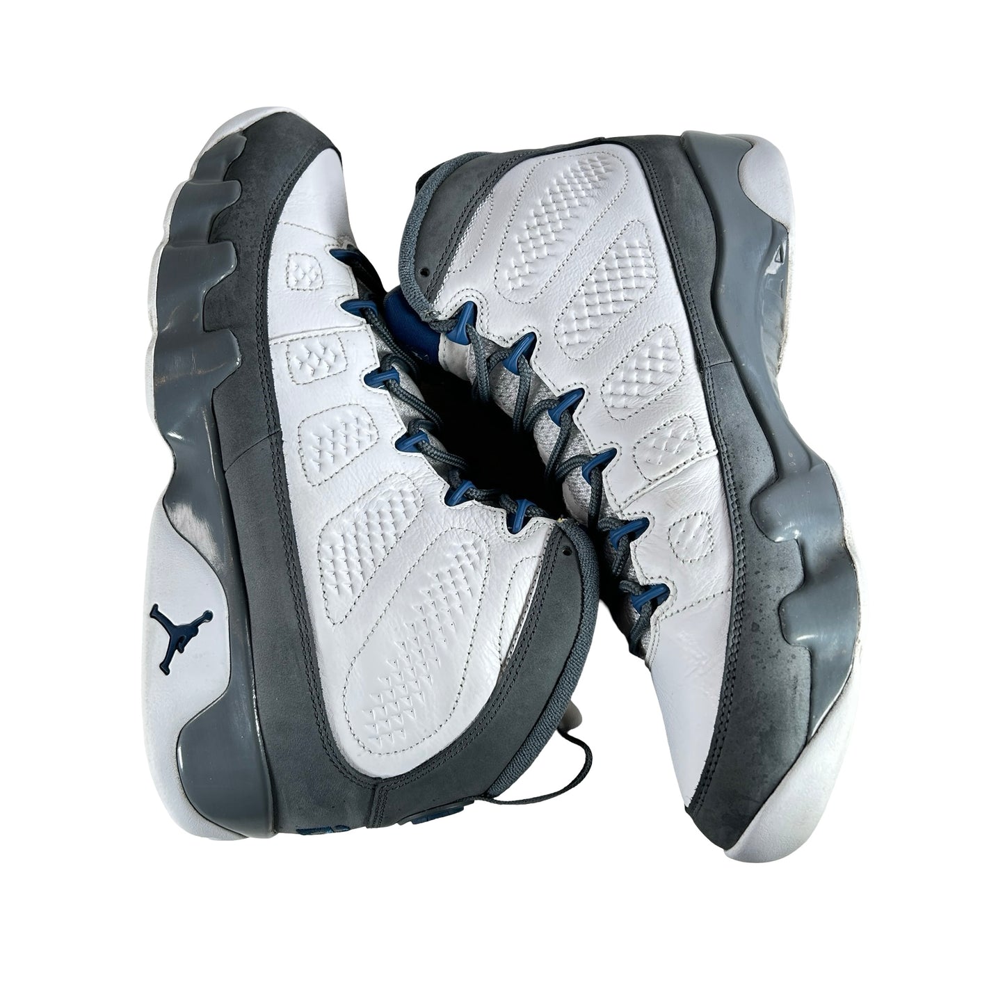 HV4794 100 Jordan 9 Retro Flint Grey French Blue (2026) [USED] - 11.5 M (Used)