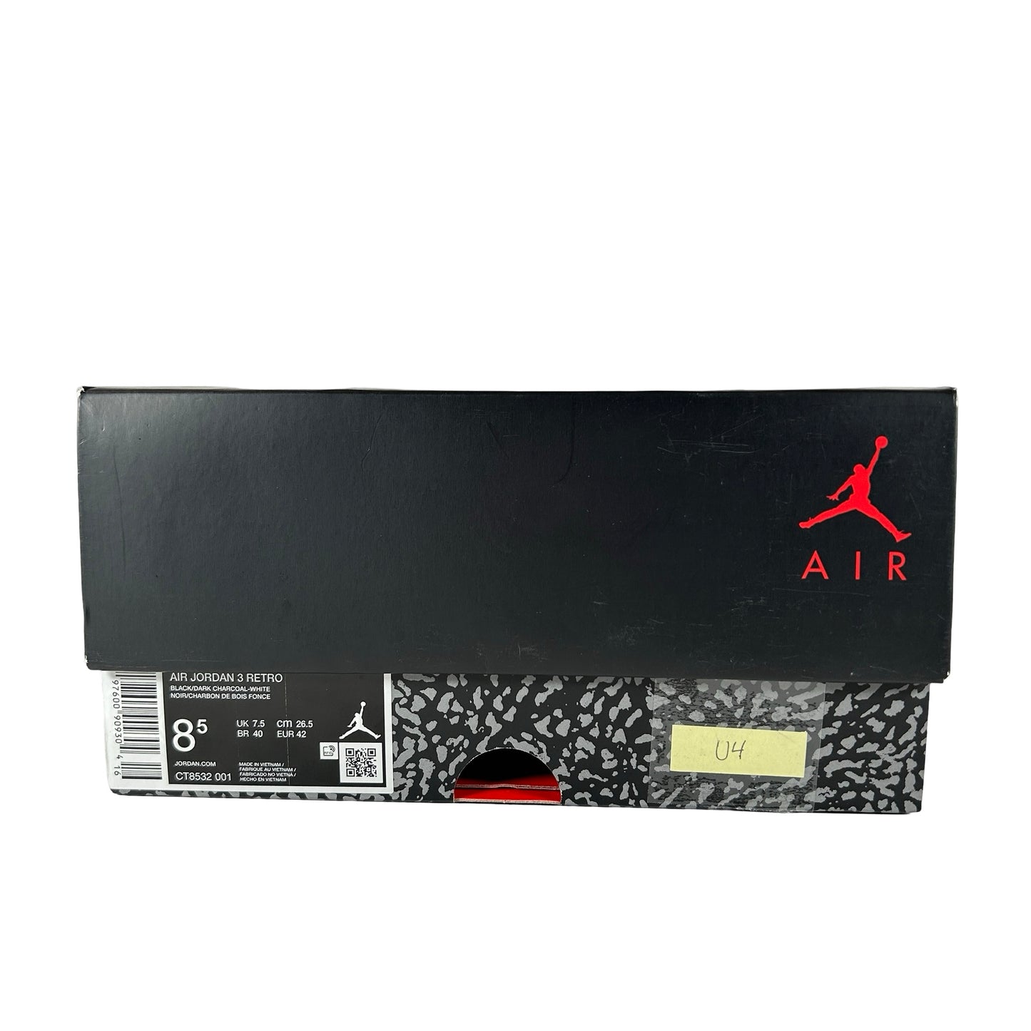 CT8532 001 Jordan 3 Retro Black Cat (2025) [USED] - 8.5 M (Used4)