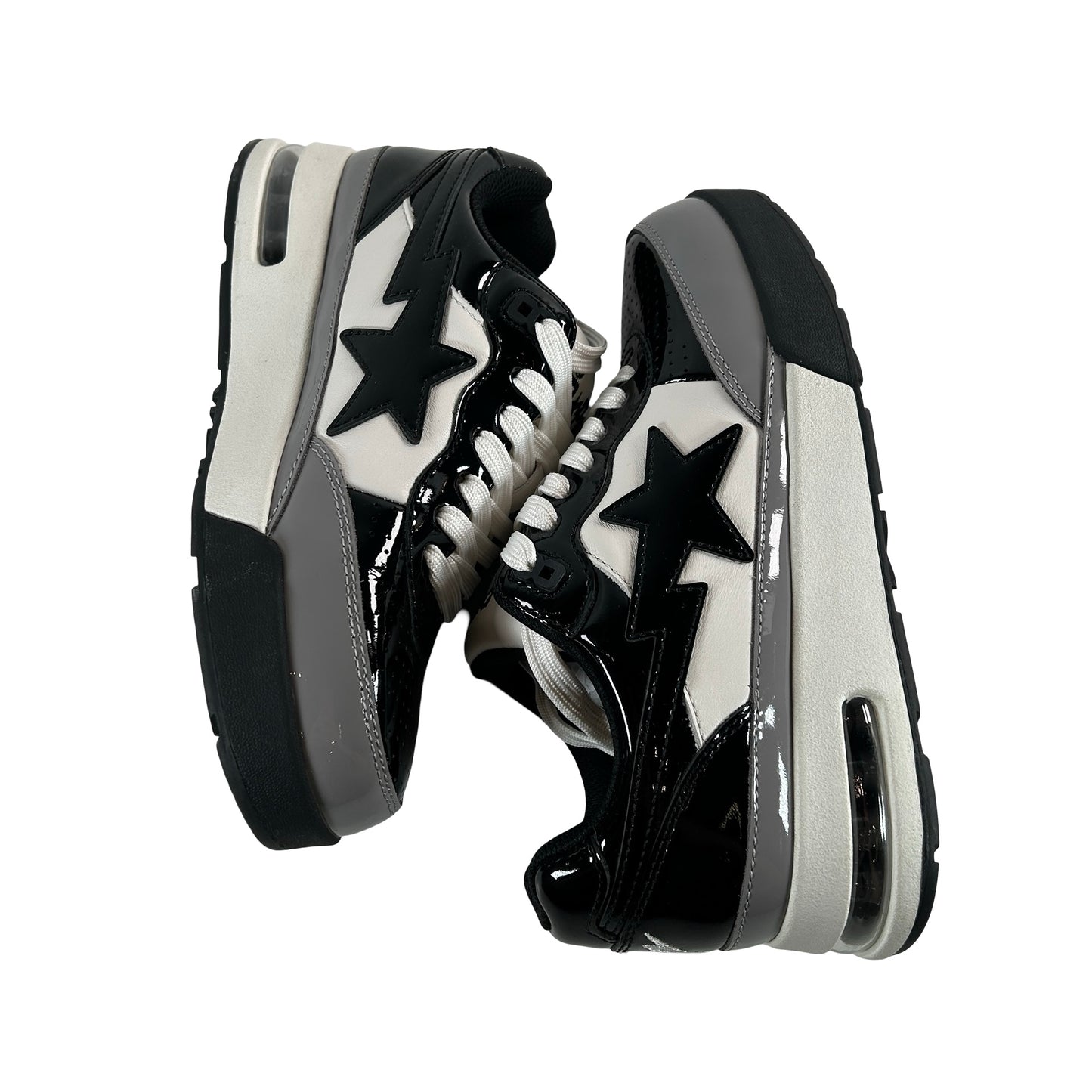 0ZXSHW291009KBKZ A Bathing Ape Bape Road Sta Black White [USED] - 5 M (VNDS)