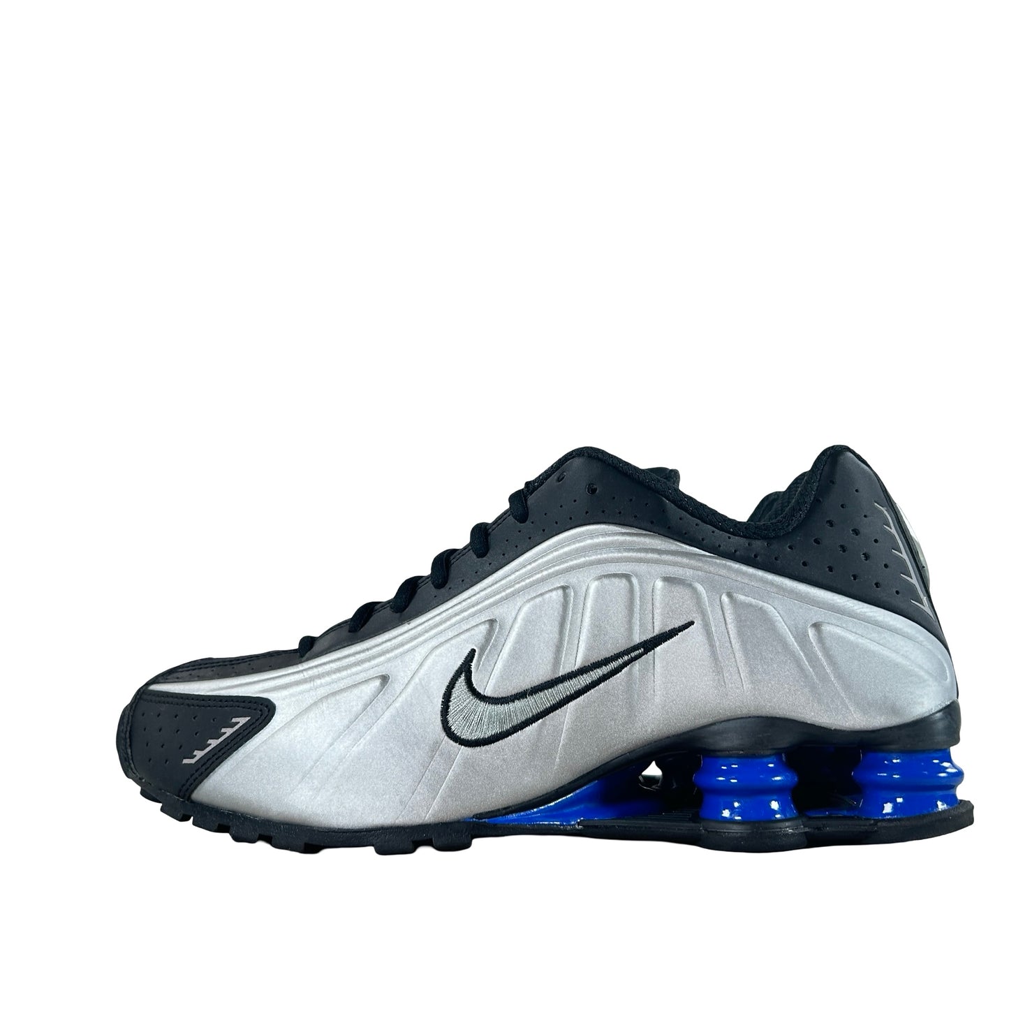 AR3565 006 Nike Shox R4 Metallic Silver Black Racer Blue (Women's) [USED] - 10 W (Used) (No Box)