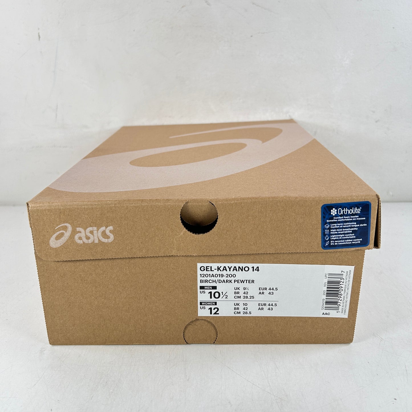 1201A019 200 ASICS Gel-Kayano 14 Birch Dark Pewter [USED] - 10.5 M (Used)