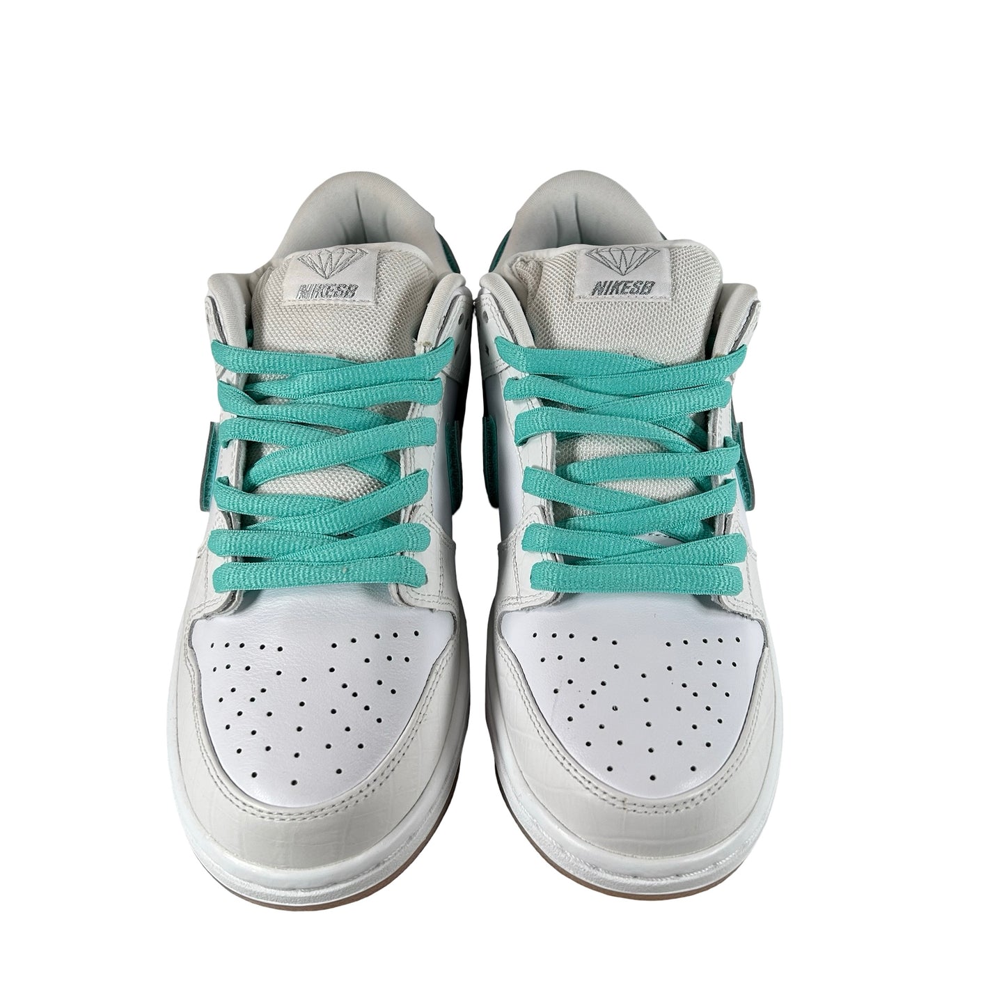 BV1310 100 Nike SB Dunk Low Diamond Supply Co. White Diamond [CONDITIONAL] - 9 M (Yellowing)