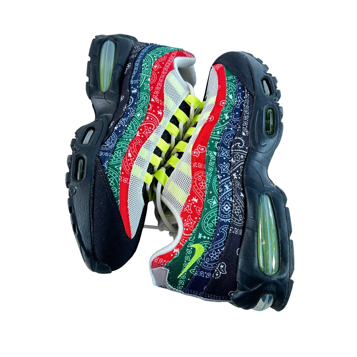 IQ0620 100 Nike Air Max 95 OG Big Bubble Neon Paisley Bandana [USED] - 10.5 M (Used)