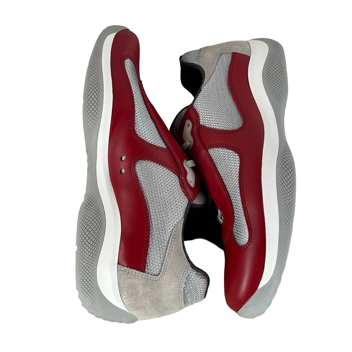 PS0906 5RU F0011 Prada America’s Cup Original Sneakers Rosso Red [USED] - PRADA 8 / US 9 M (Used2)