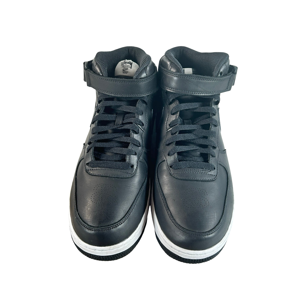 DJ7840 001 Nike Air Force 1 Mid Stussy Black White [USED] - 11.5 M (Used) (No Box)