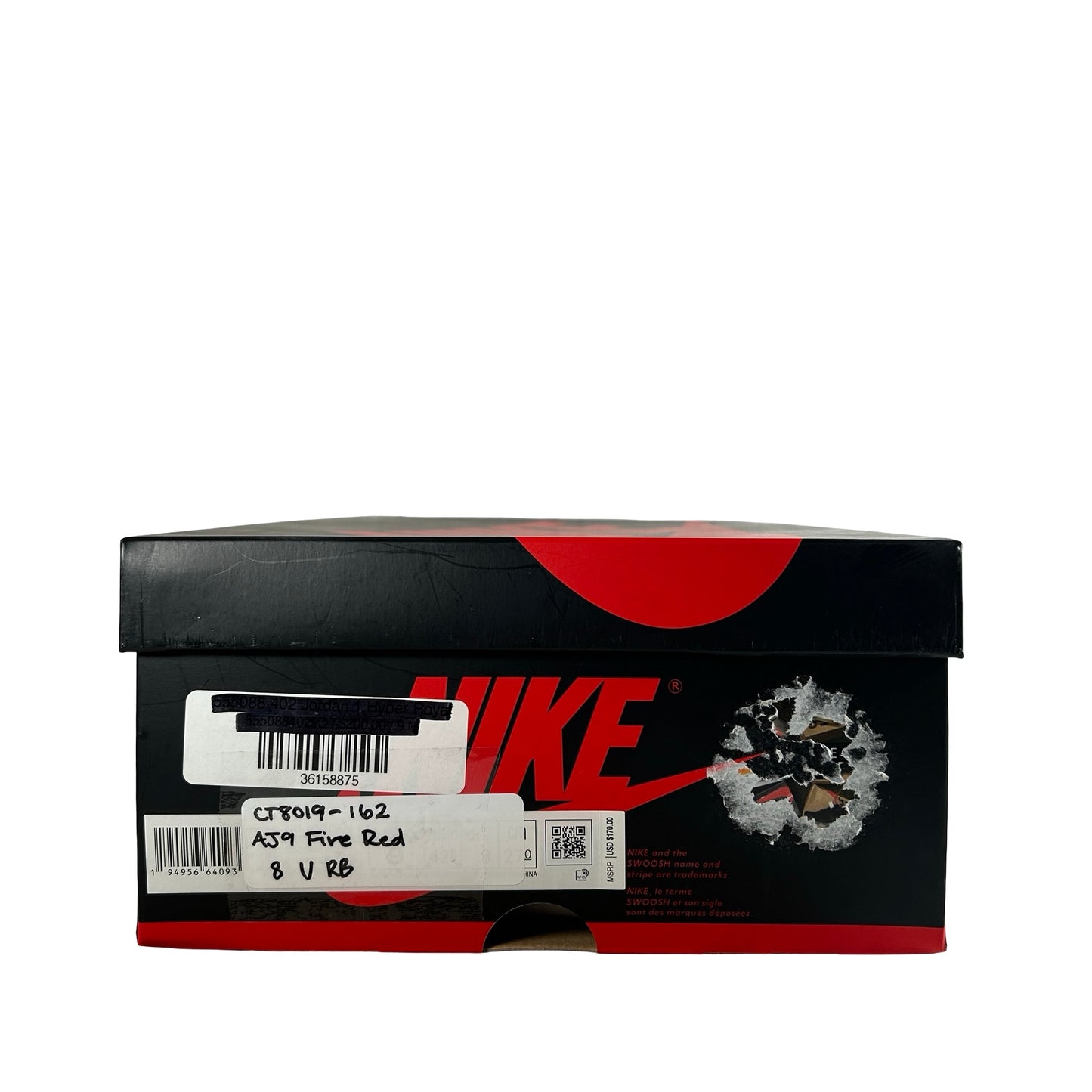 CT8019 162 Jordan 9 Retro Fire Red [USED] - 8 M (Used) (Replace Box)